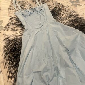 HOUSE OF CB 'Carmen' Soft Blue Bustier Sundress/Size M – US 6/8